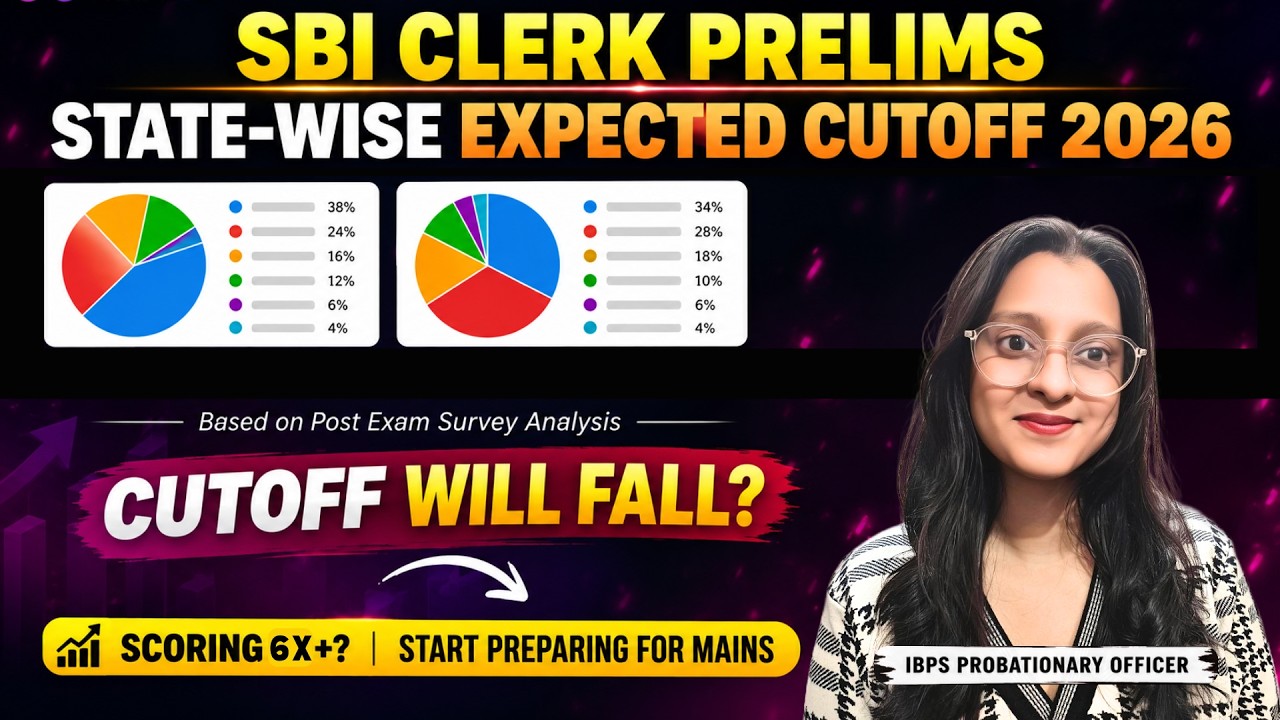 SBI Clerk Prelims Expected Cutoff 2026 #banking #sbiclerk