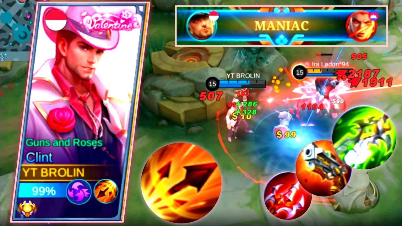 CLINT USER INSPIRE SPELL HIGH DAMAGE !! BUILD TOP 1 GLOBAL CLINT ~ MOBILE LEGENDS