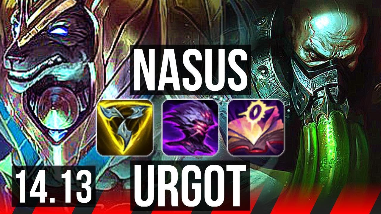 NASUS vs URGOT (TOP) | 7/2/9, 1100+ games | EUW Master | 14.13
