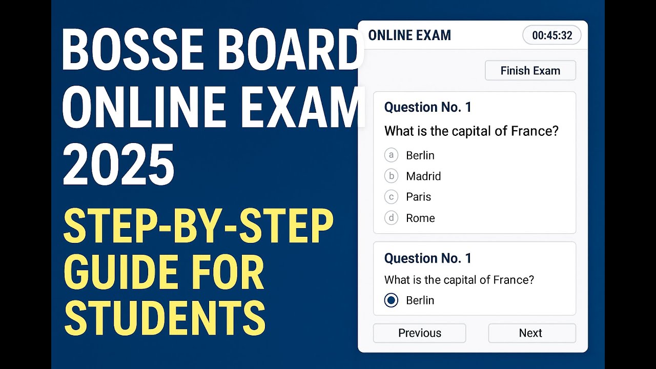 BOSSE Board Online Exam 2025 | Full Process & Important Instructions