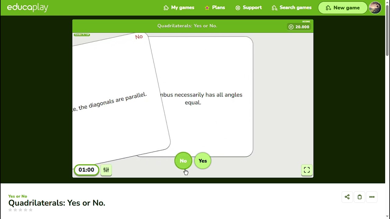 Game: Yes or No (Quadrilaterals) | Basharat Esar | The Persian Mathophile
