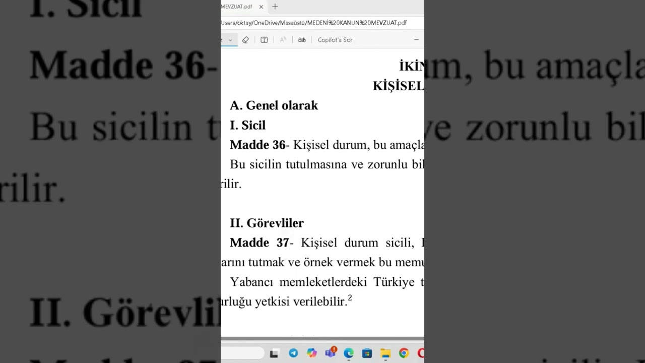 Kişisel Durum Sicili #hukuksınavı #medenihukuk #hmgs#kpssa2025