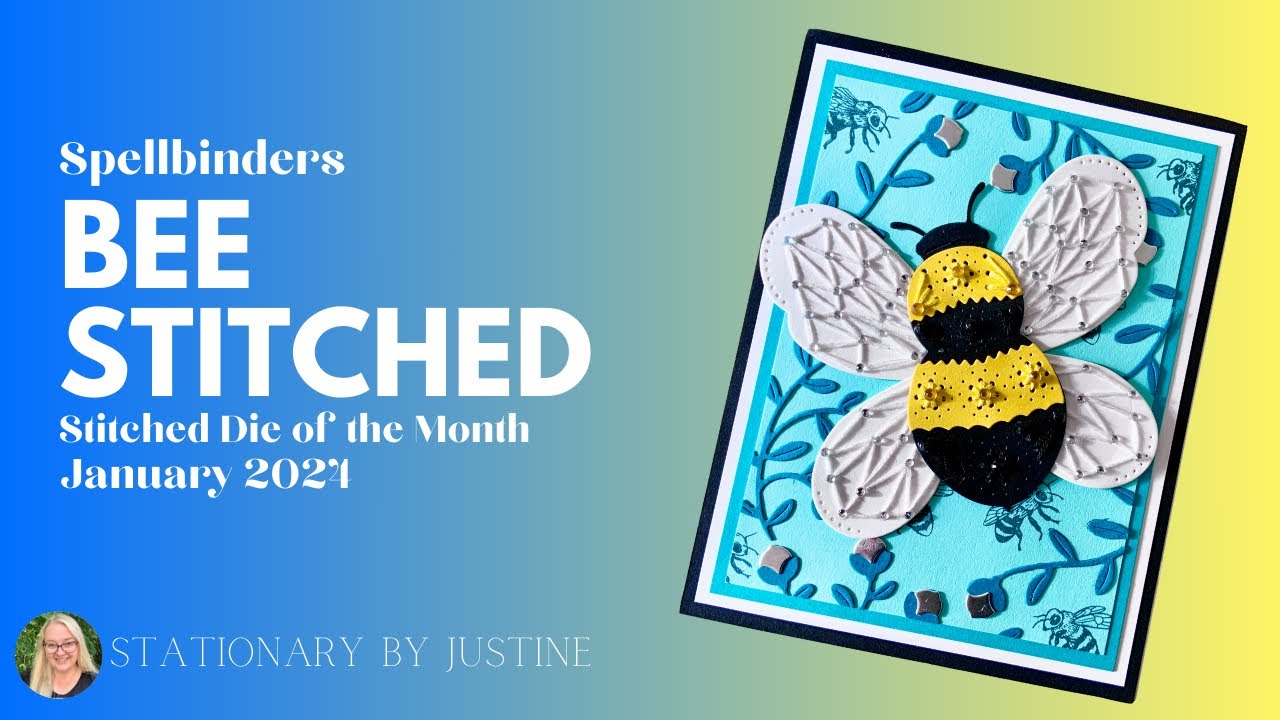 Stitching a Beautiful Bumblebee - Bee Stitched | January 2024 Stitched Die