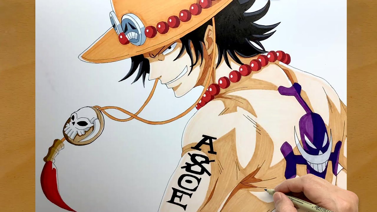How to Draw Portgas D. Ace from onepiece | step by step | onepiece | draw anime | Ace