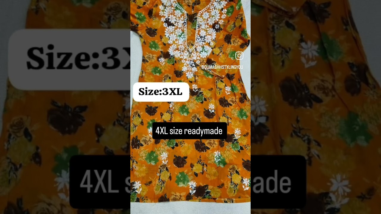 4XL Size Readymade Dresses | Plus Size Fashion | Latest Collection