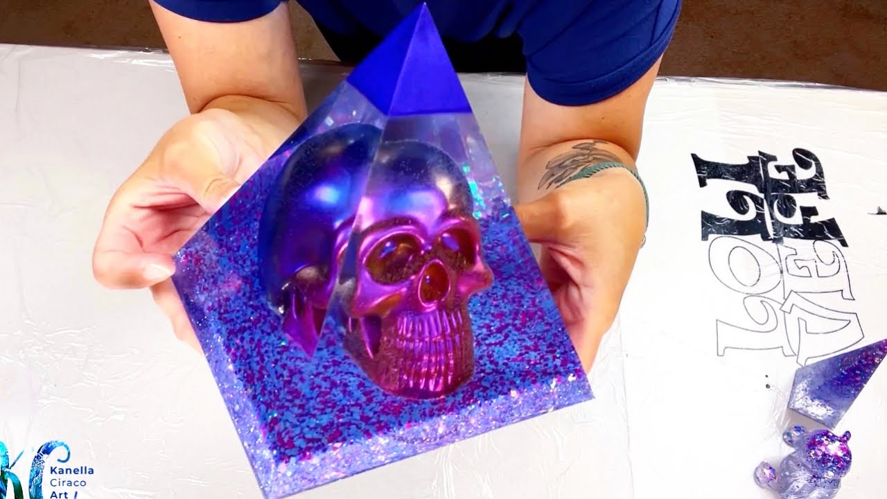 # 475 - 💀 Pyramid Resin Tutorial with Skull!  Gorgeous Results! ~ Resin Tutorial