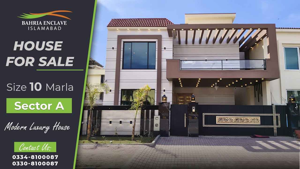 10 Marla Designer Luxury House For Sale Bahria Enclave Islamabad Sector A. #bahriaenclaveislamabad