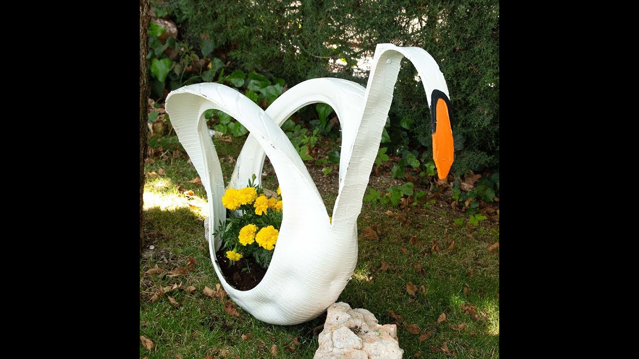 Cómo hacer una maceta con forma de cisne