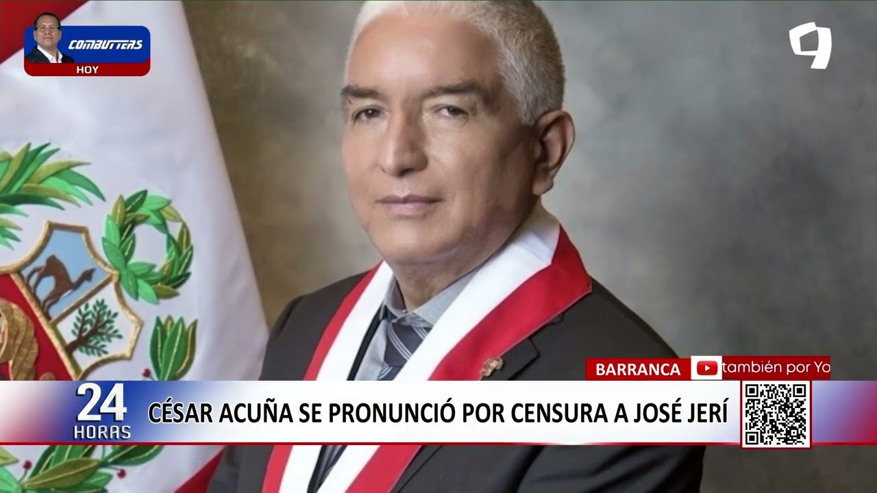 César Acuña se pronuncia tras censura de José Jerí