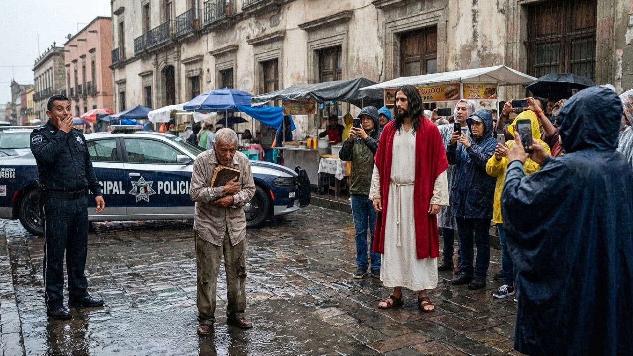 UN POLICÍA SE RIÓ DE LA FE DEL ANCIANO EN PLENA CALLE... Y LO QUE PASÓ DESPUÉS PARALIZÓ A TODOS.