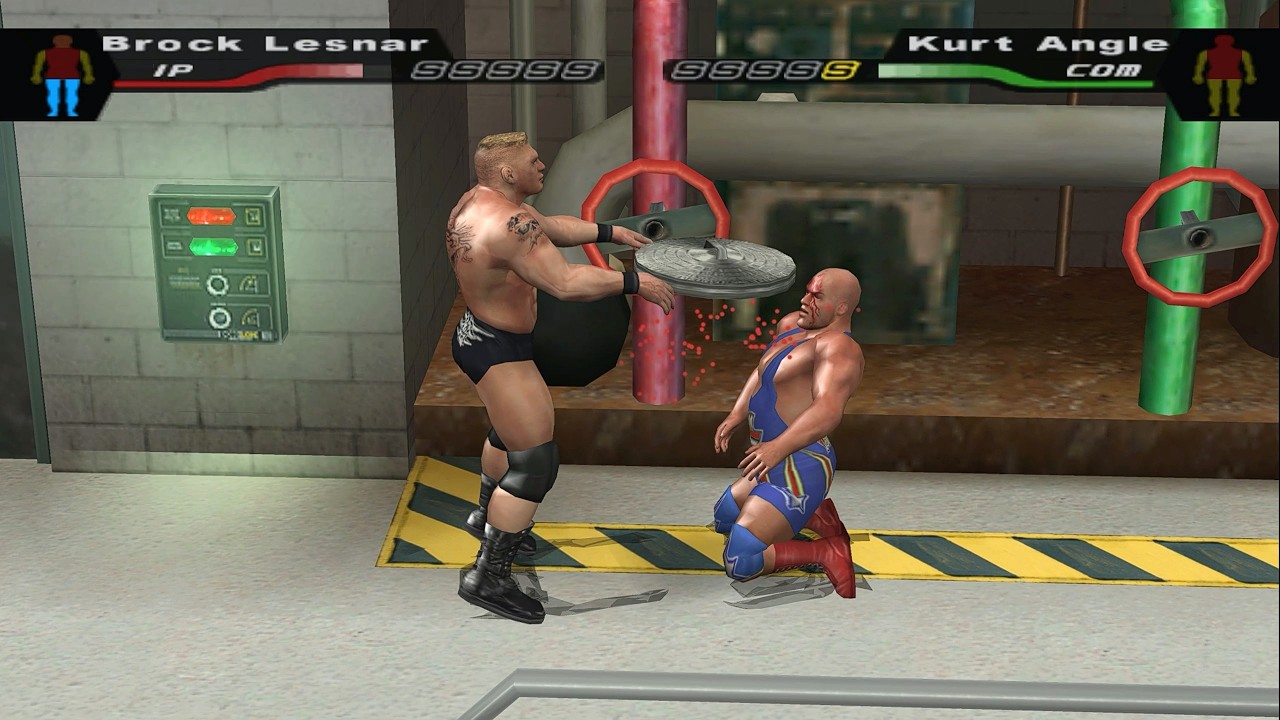 Brock Lesnar vs. Kurt Angle | WWE SD! Here Comes the Pain | WrestleMania | BackStage Brawl