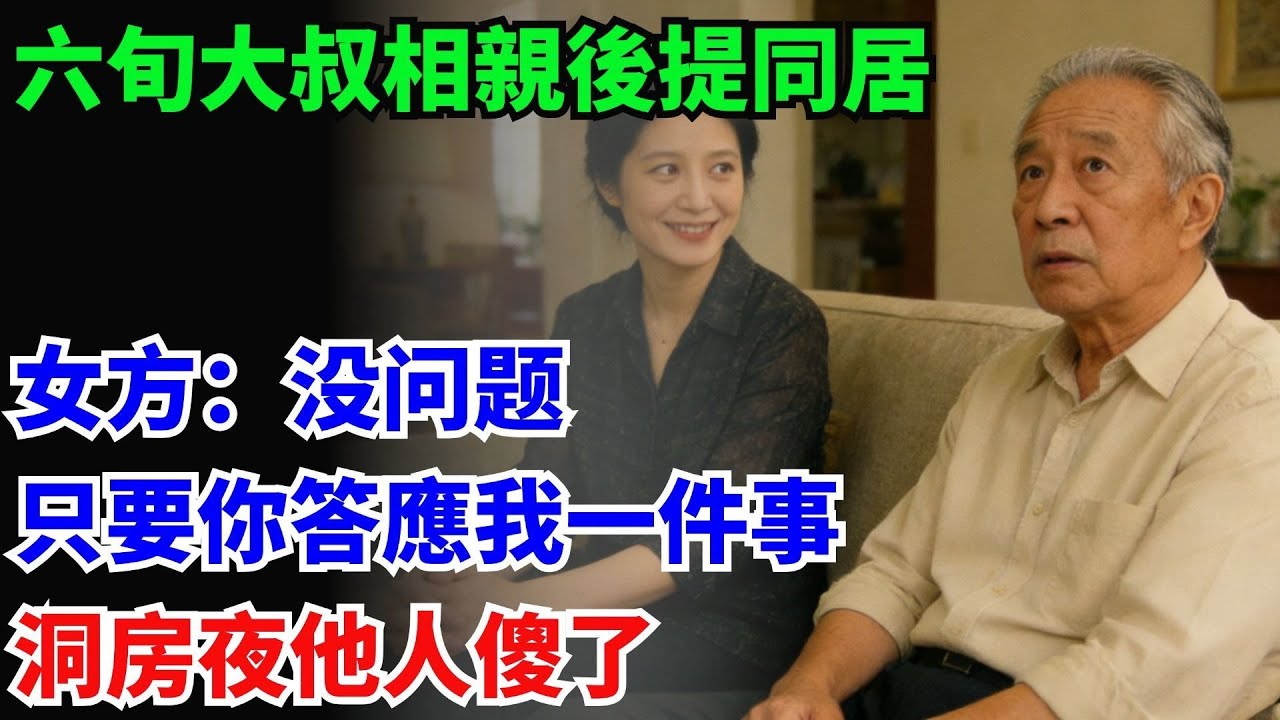 六旬大叔相親後提同居，女方：行只要你答應我一件事，洞房夜他人傻了#奇聞#故事#情感小説#幸福人生#人生故事#家庭故事#中老年