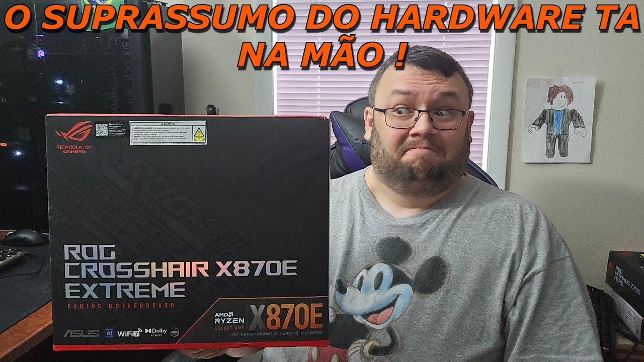 UNBOXING X870E CROSSHAIR EXTREME ! UMA DAS MOBOS MAIS TOP DO MERCADO !