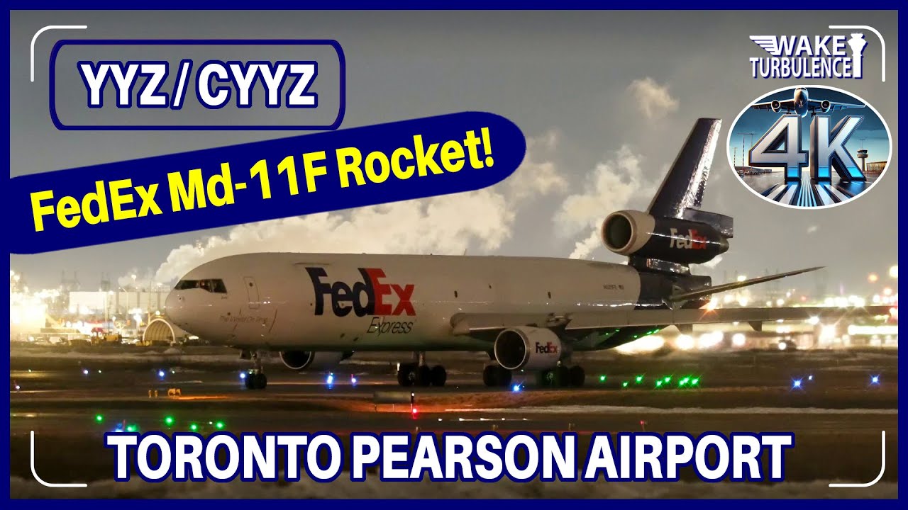 Raw Power! FedEx MD-11 Departure from Toronto Pearson (4K)