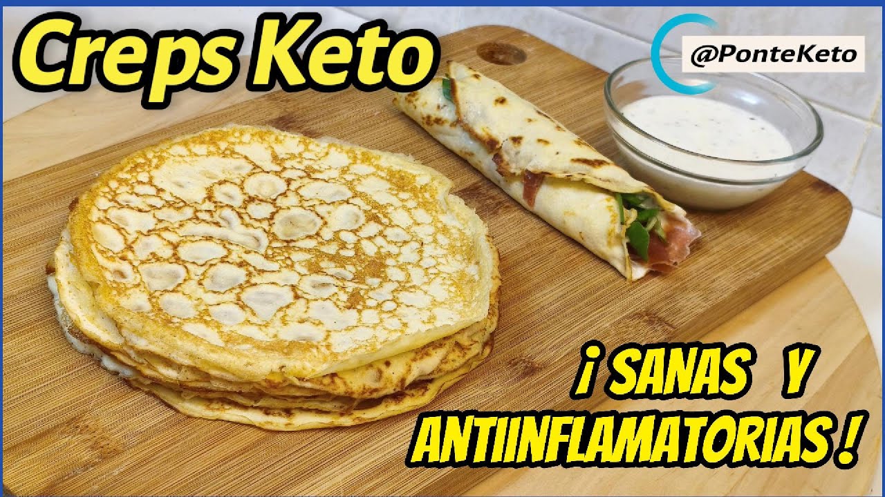 🥞Crepes antiinflamatorios KETO en unos minutos | Sin harinas dañinas | Dulces o saladas | Sin gluten