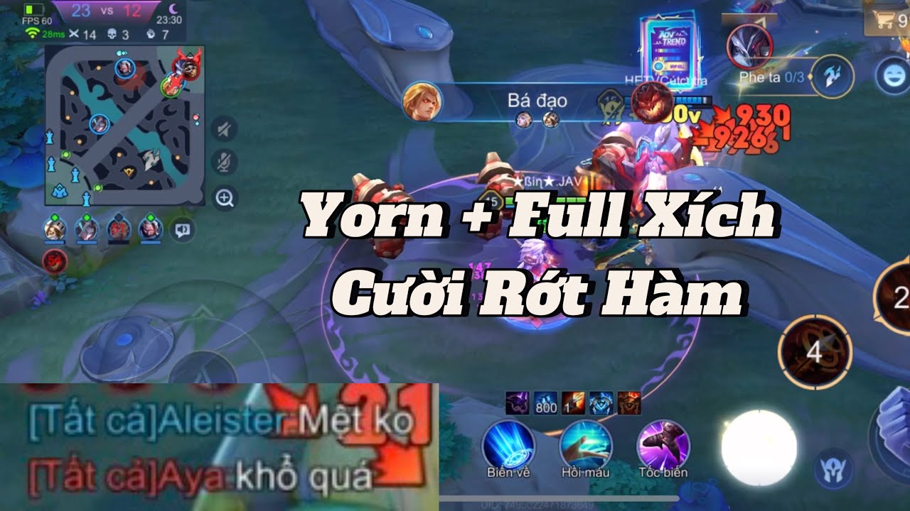 Ko cười ko phải là Người.Yorn 100% Chí Mạng kết Hợp Full Xích Arum + Aleister + Omen + Teemee Bảo vệ