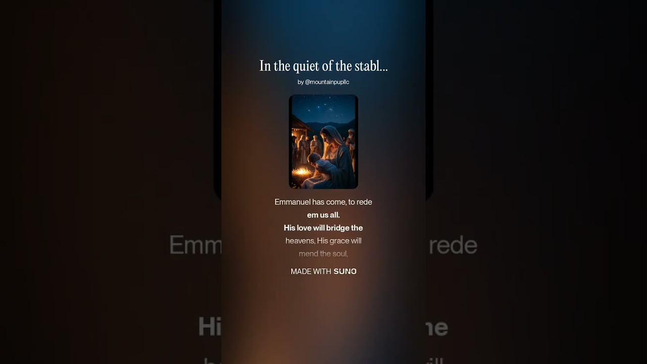 In the quiet of the stable