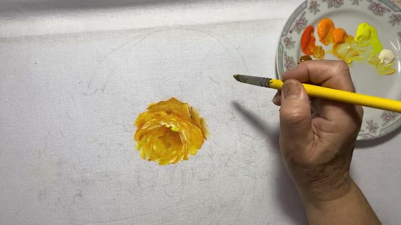 Como pintar rosas amarelas - Parte1- Método Biônico