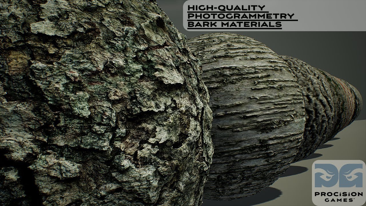 High-Quality Photogrammetry Bark Materials