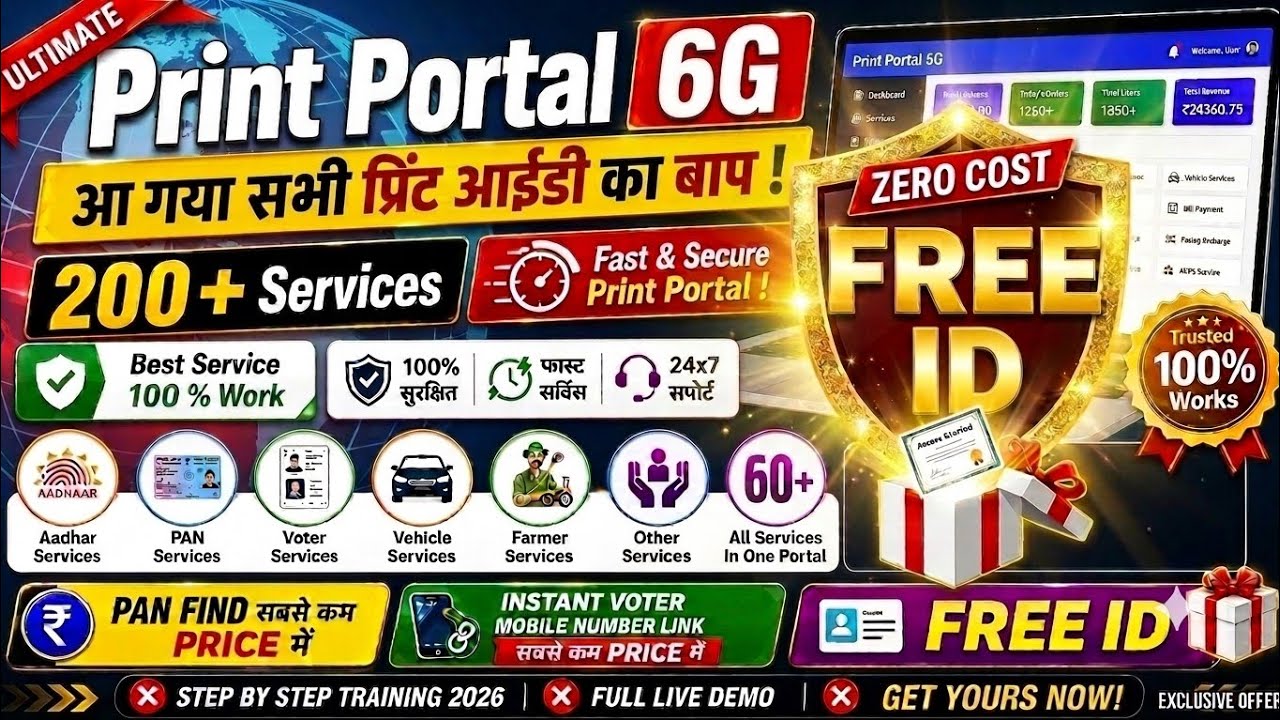 New Aadhar print portal| pan find print portal| print portal id free| ucl print portal id 2026|