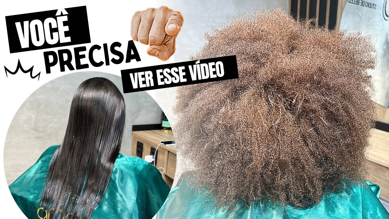 ALISAMENTO EM CABELO CRESPOS RESISTENTE COM PROGRESSIVA SEM FORMOL - O MELHOR ALISAMENTO ORGÂNICO