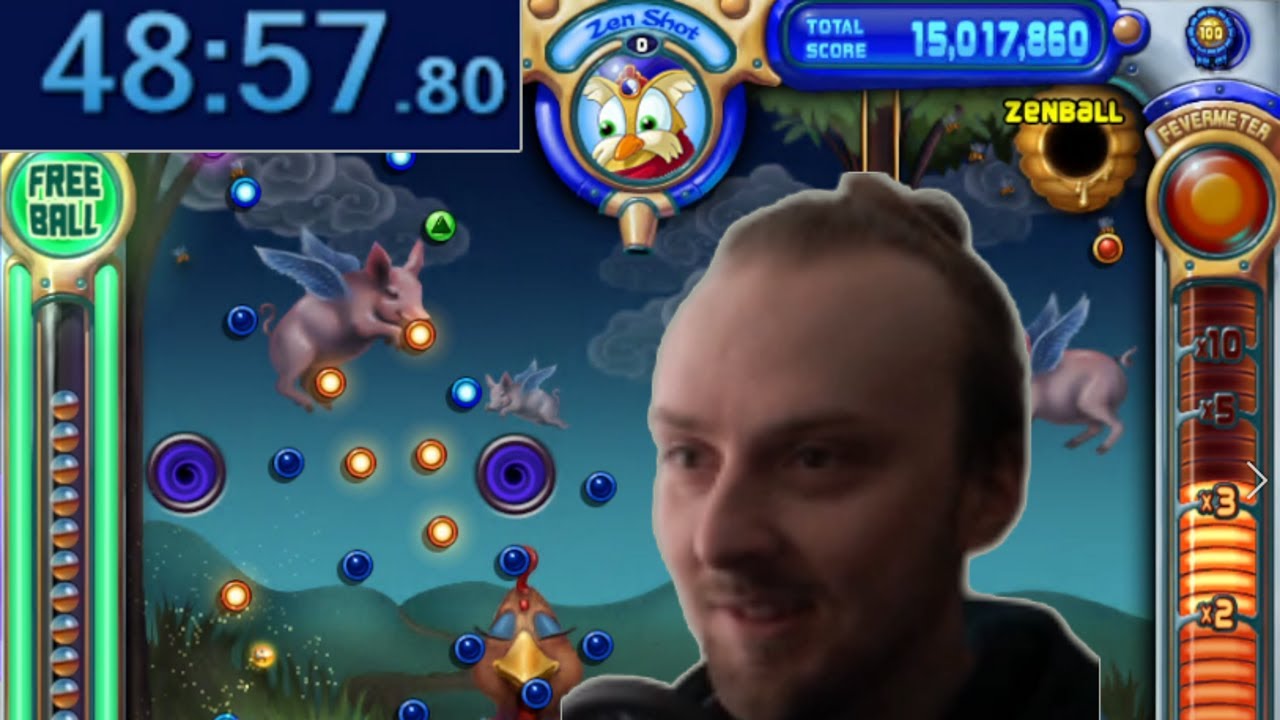Peggle Deluxe NG+ in 48:57 [old WR]