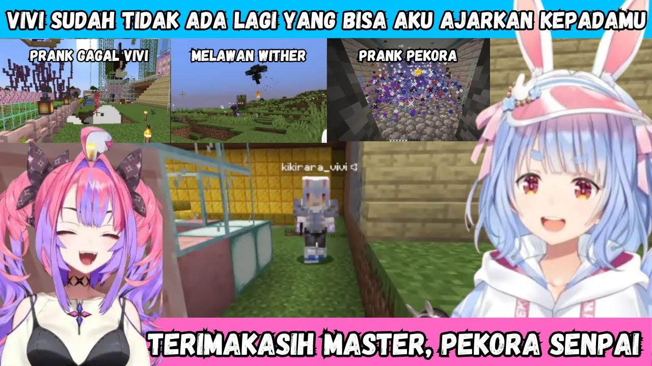 Full Moment Moment Seru Pekora Bersama Vivi Setelah Lama Gak Login Minecraft [ Hololive Sub Id ]