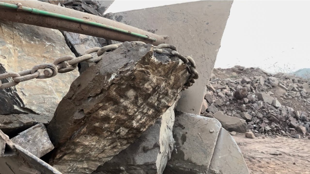 PLAYING with GIANT Rocks.ASMRRock Quarry CRUSHINGOperations Primary Jaw Crusher in action 