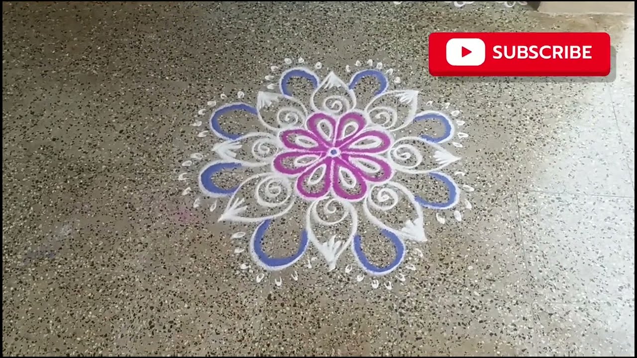 Simple and easy daily rangoli 🌺#daily muggulu #kolam