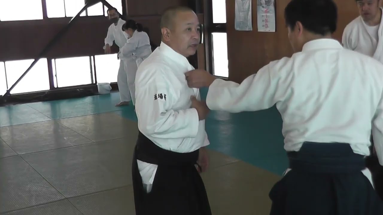 水戸講習会　胸取り　岡山合気修練道場R4.11