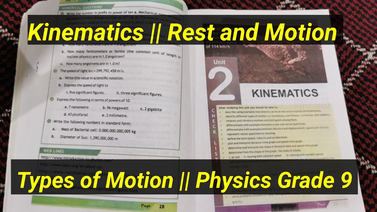 Kinematics || Rest and Motion || Types of Motion || Physics Grade 9 Unit 2 Kpk textbook