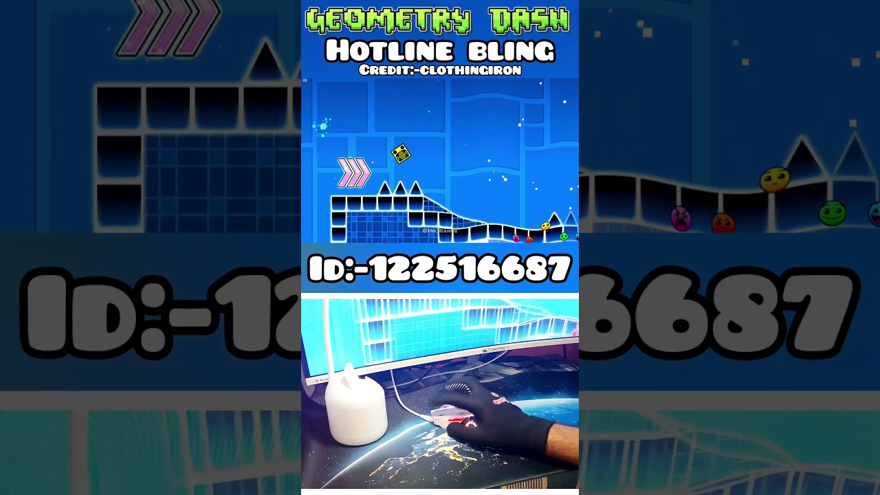 HOTLINE BLING:-GEOMETRY DASH #geometrydashshort #mobilegameplay