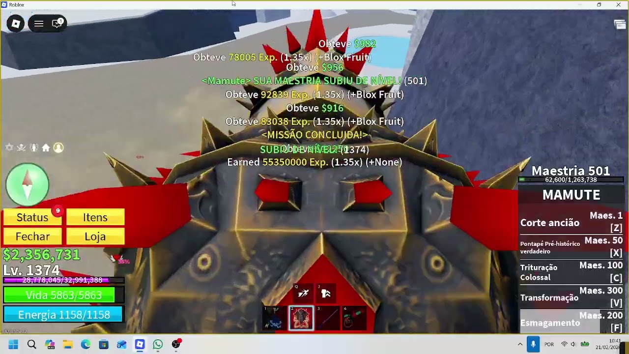 MAMUTE NO BLOXFRUIT LVL 1380+