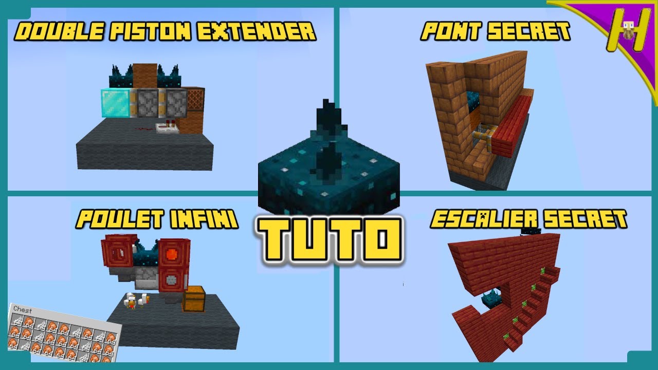 ⚡Redstone SIMPLE avec CAPTEURS SCULK ! [TUTO] :: Minecraft 1.19