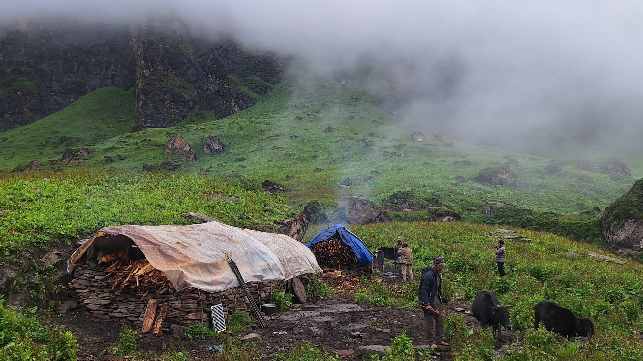 Very Poor but Happy People in Rural Nepal || Extreme Rainy Day || IamSuman