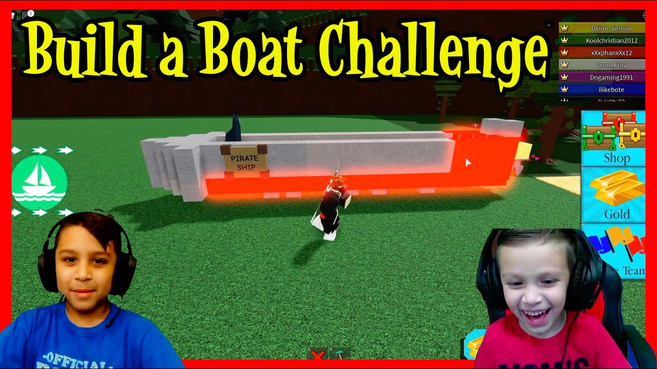 Roblox build a boat challenge | Deion's Playtime gaming