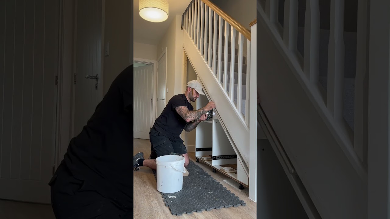 Under Stair Storage install #home #woodworking #interiordesign #asmrsounds #satisfying #new #diy