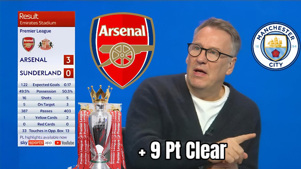 TITLE RACE OVER! 😳 Paul Merson Reacts to Arsenal’s Stunning 3-0 Win vs Sunderland