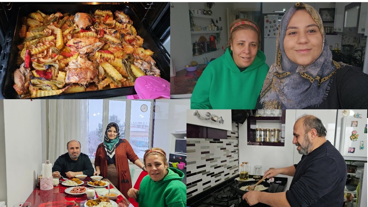 Eşim hastalandı hastane işlerimiz / Sinem ve Güllü Akşam yemeği yapmışlar / Menüde ne var?