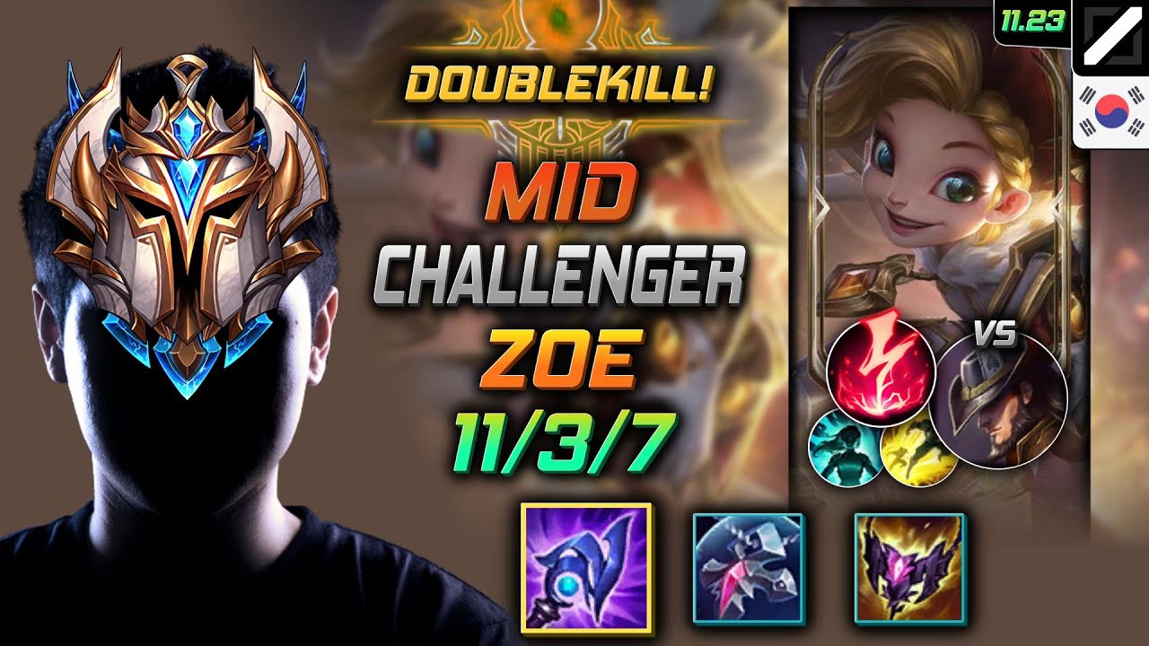Challenger Zoe  vs Twisted Fate - Зои Буря Людена Казнь электричеством - LOL KR 11.23