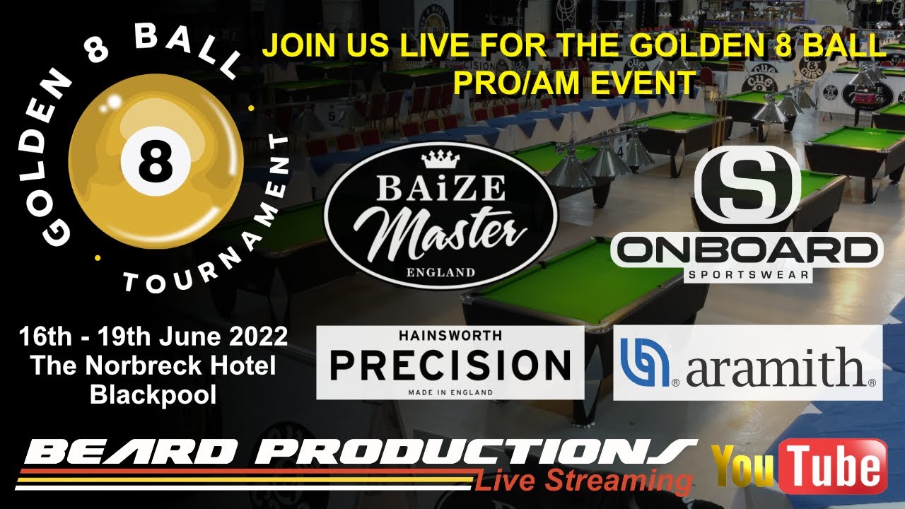 Aidan Hughes vs Rob Simm - Golden 8 Ball Pro/Am 2022 - Race to 3
