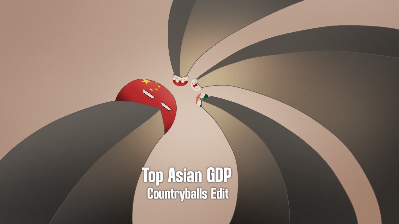 Top Asian GDP | Countryballs Edit