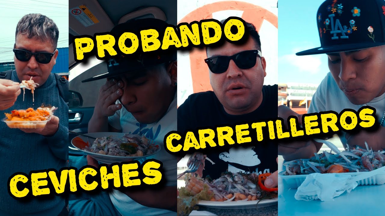 Probando ceviches de carretilla en chimbote | Coquito y JosePika