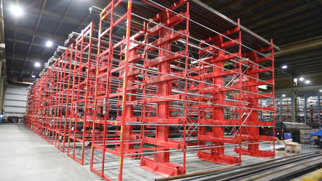 SpaceSaver Rack Installation for a Steel Tube and Pipe Distribution Center