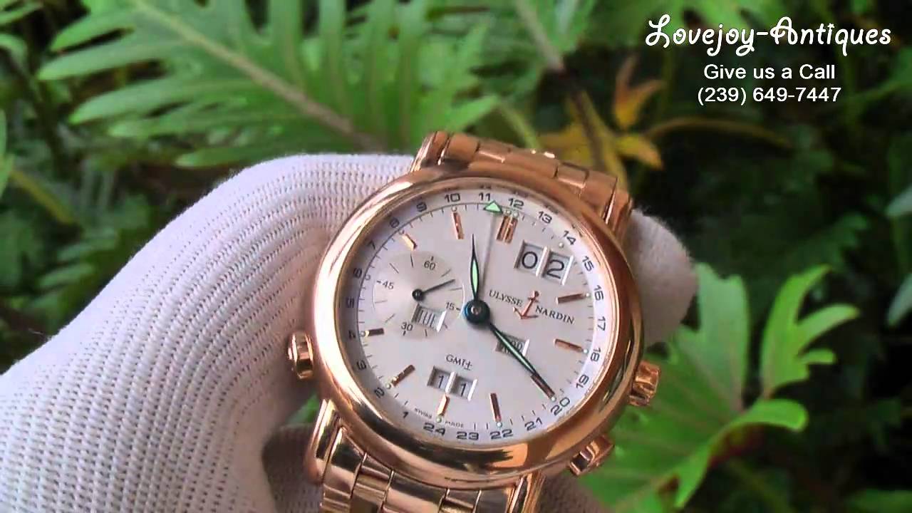 Ulysse Nardin Solid Rose Gold Watch GMT Perpetual Mint