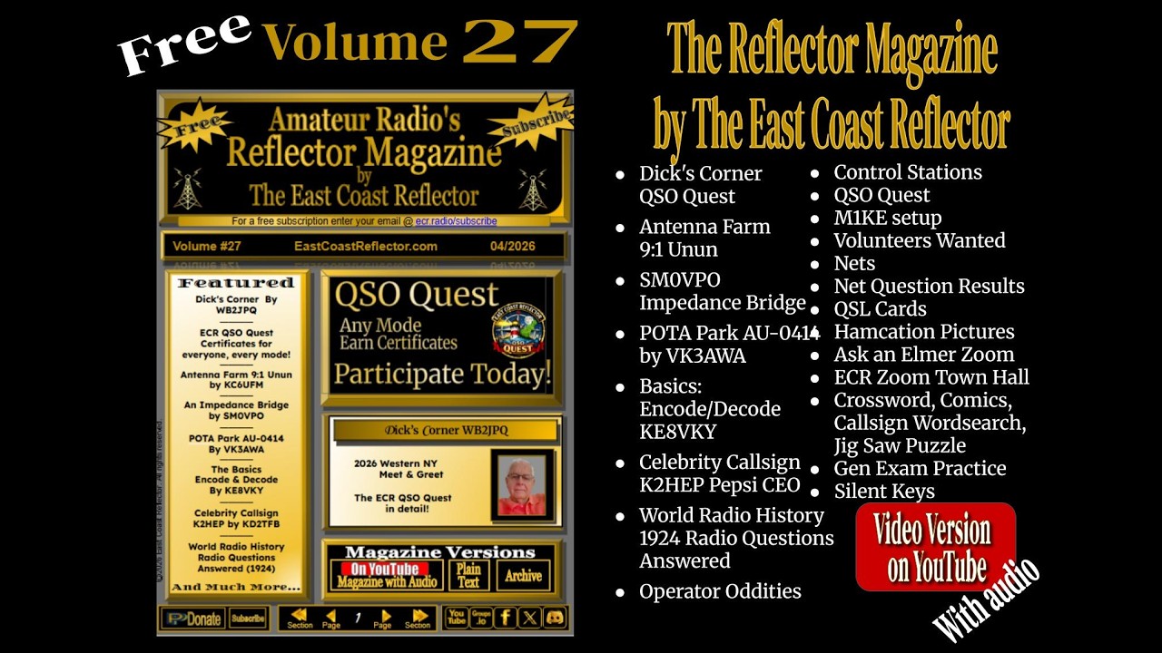 📡 Reflector Magazine Volume 27 (April 2026) &ndash; Full Audio + Visual Edition