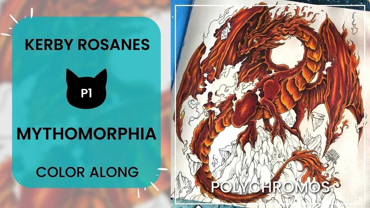 Kerby Rosanes | Mythomorphia | Fire Dragon part 1 | Polychromos | Adult Coloring