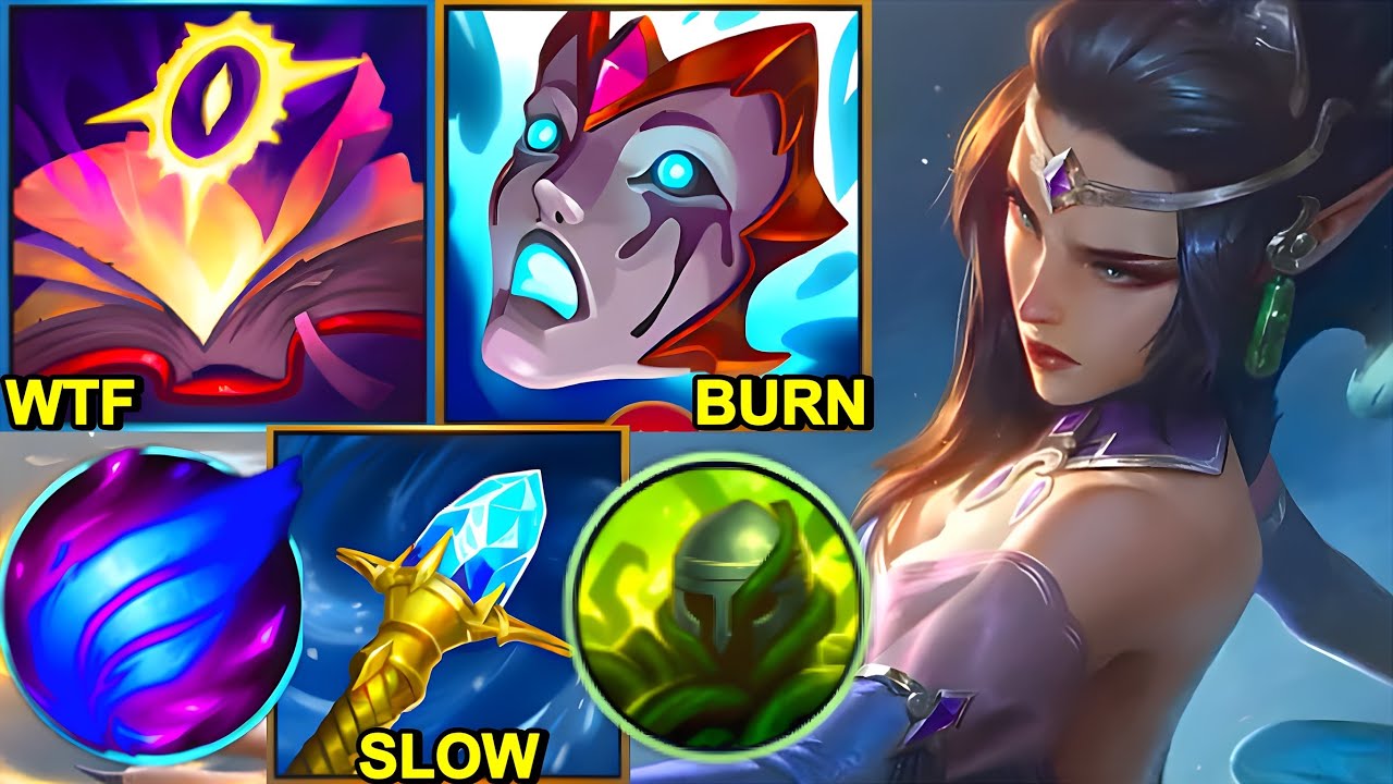 Wild Rift China Morgana - 18KILL FULL BURN MORGANA Build Runes - Majestic Empress Morgana Skin