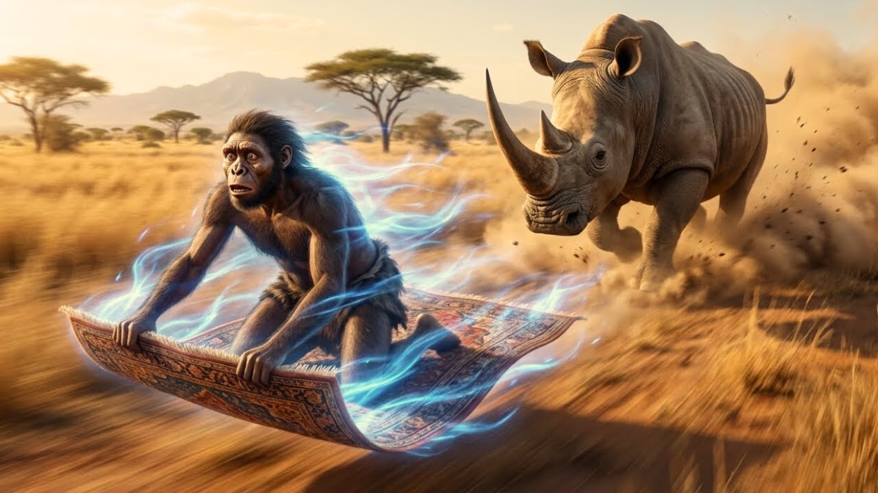 What If Homo Erectus Used a Magic Carpet to Escape Prehistoric Predators?