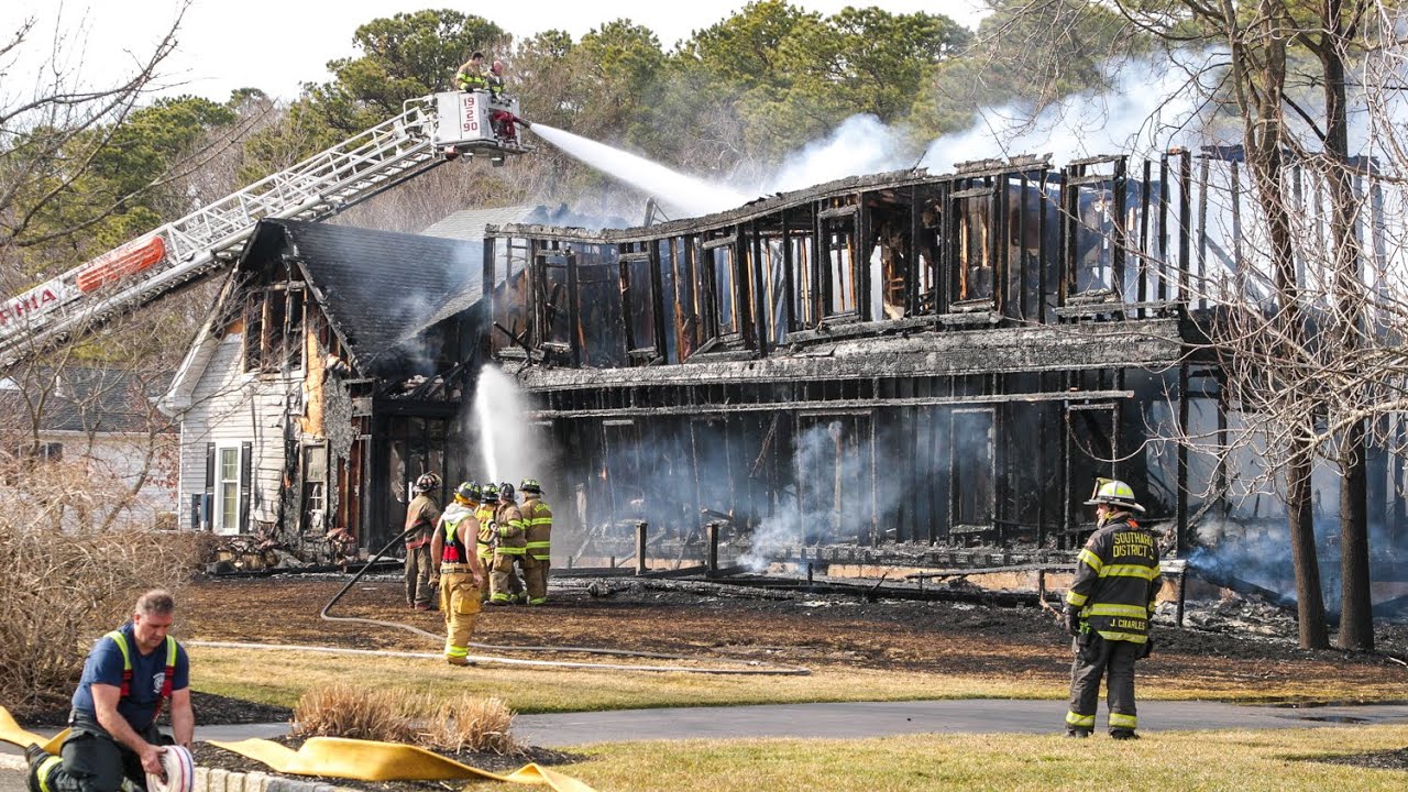 Fully Engulfed House Fire Farmingdale, NJ 3/11/21